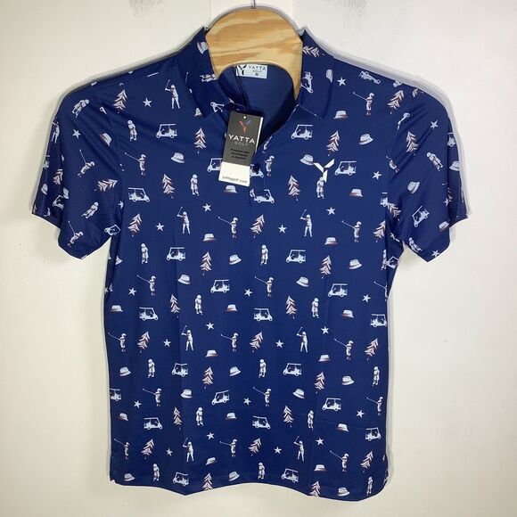 Yatta Golf Mens Carolina Pines Short Sleeve Golf Polo Size Medium‎ NWT - Picture 2 of 8